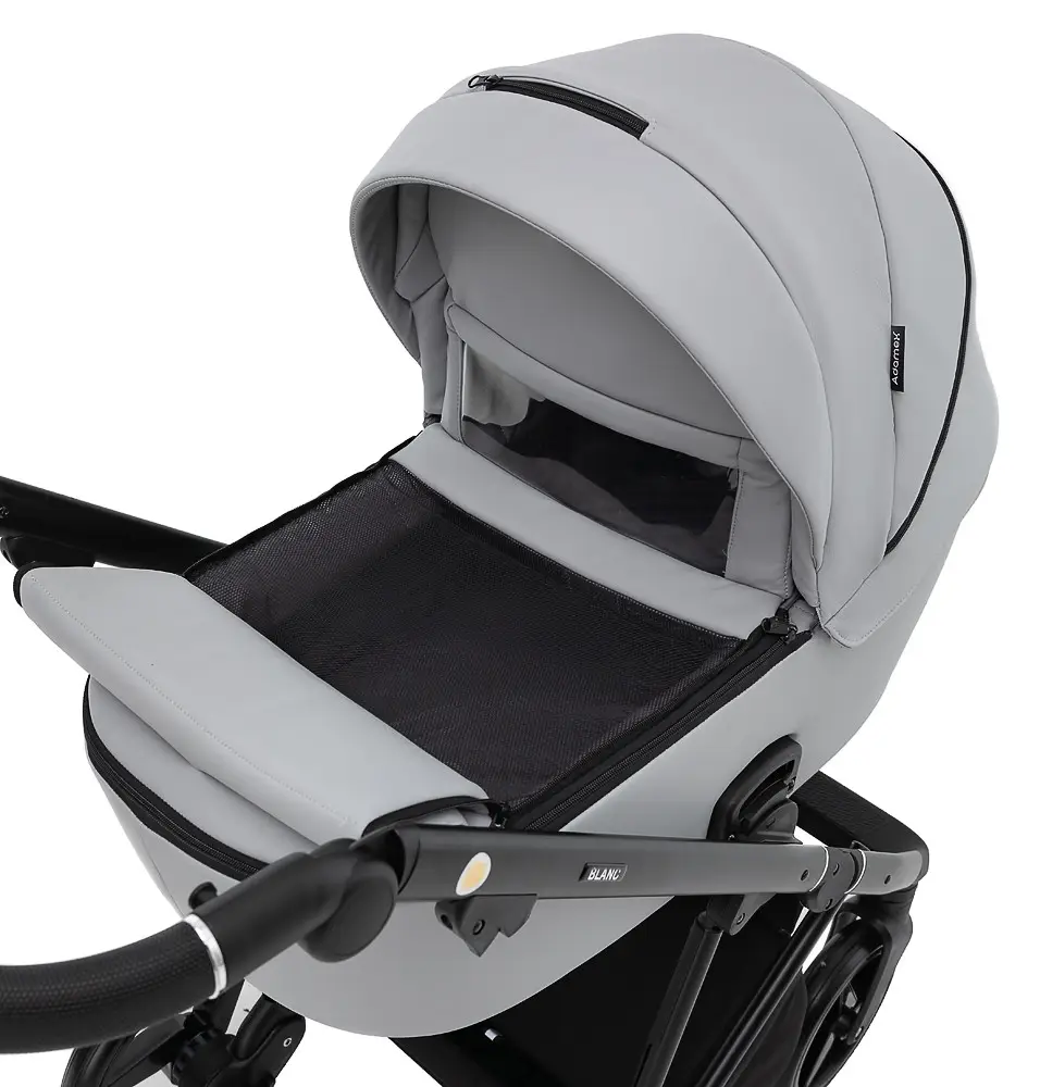Детская коляска 2 в 1 Adamex Blanc Eco SA-3 светло-серый